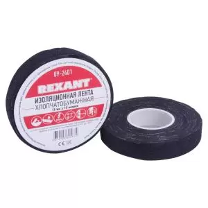 Изолента х/б 18х0,35 мм (ролик 15 м/180 г) (1-ПОЛ) REXANT  в Самаре