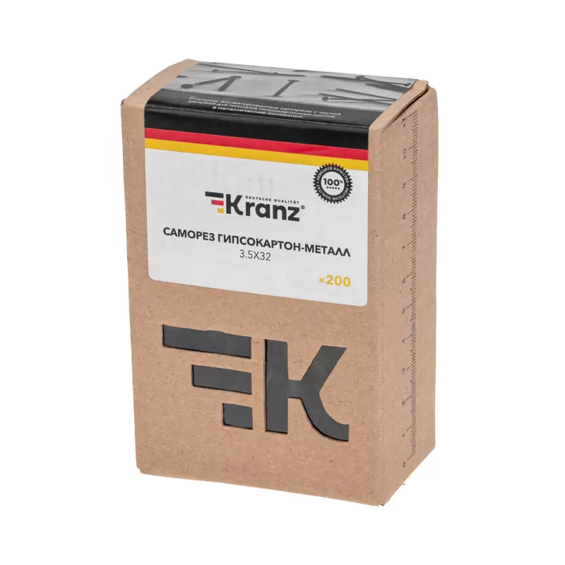 Саморез гипсокартон-металл 3.5х32, короб (200 шт/уп) KRANZ в Самаре