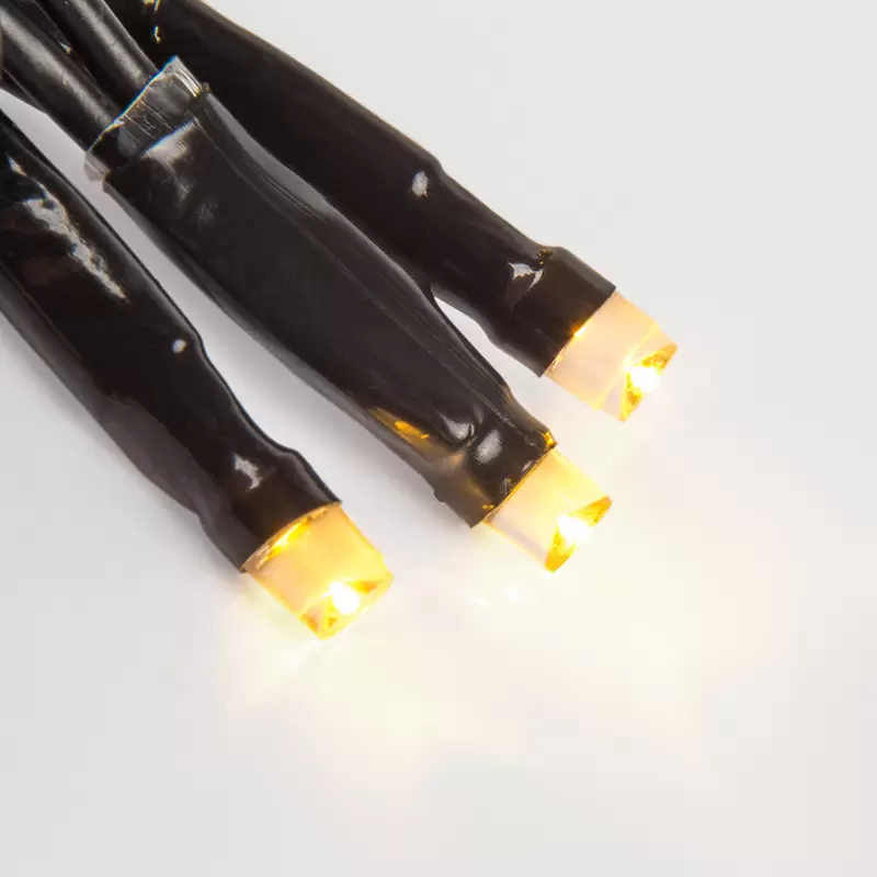 Гирлянда Твинкл Лайт 10 м, 100 LED ТЕПЛЫЙ БЕЛЫЙ, черный ПВХ, IP65, динамика, 230В соединяется NEON-NIGHT (нужен контроллер 217-204) в Самаре
