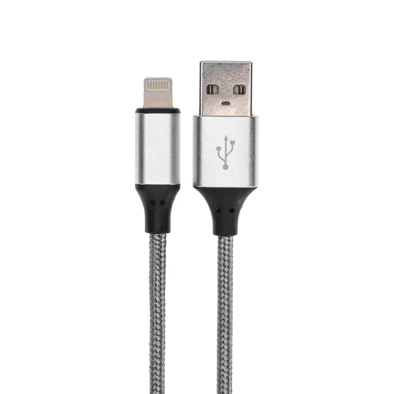 USB-Lightning кабель для iPhone/nylon/black-blue-yellow/1m/REXANT в Самаре
