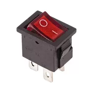 Выключатель клавишный 250V 6А (4с) ON-OFF красный  с подсветкой  Mini  (RWB-207, SC-768)  REXANT Индивидуальная упаковка 1 шт  в Самаре