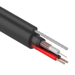 Кабель КВК-П-2+2x0,75мм², +ТРОС (Cu/Cu) черный, 305 м, REXANT