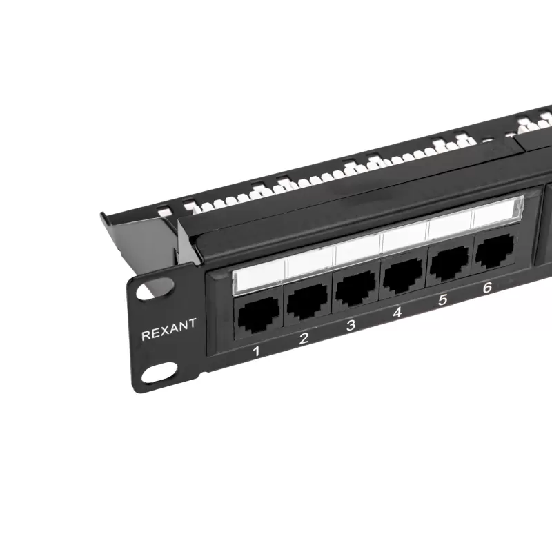 Панель коммутационная с кабельным органайзером 19", 1U, 24 порта, U/UTP, RJ-45, CAT 5e REXANT PRO в Самаре