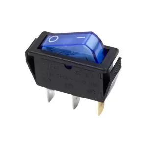 Выключатель клавишный 250V 15А (3с) ON-OFF синий  с подсветкой (RWB-404, SC-791, IRS-101-1C)  REXANT  в Самаре
