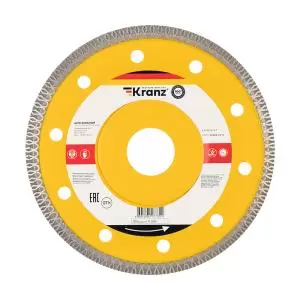 Диск алмазный отрезной ультратонкий 125x22,2x1,4x10мм KRANZ