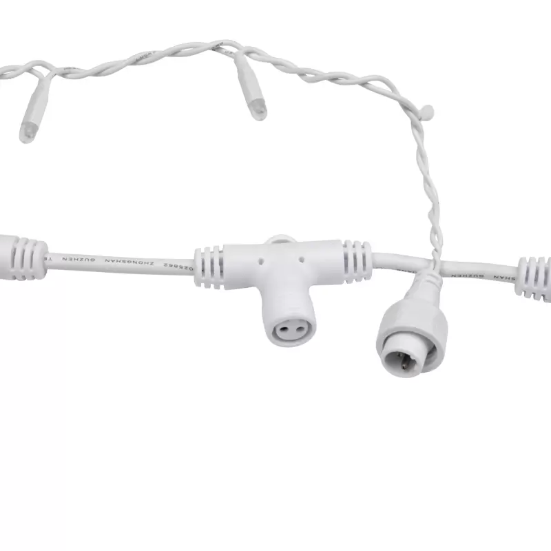 Гирлянда Светодиодный Дождь 2х3м, 600 LED БЕЛЫЙ, белый ПВХ, IP65, постоянное свечение, 230В соединяется NEON-NIGHT (нужен шнур питания 303-500-1) в Самаре
