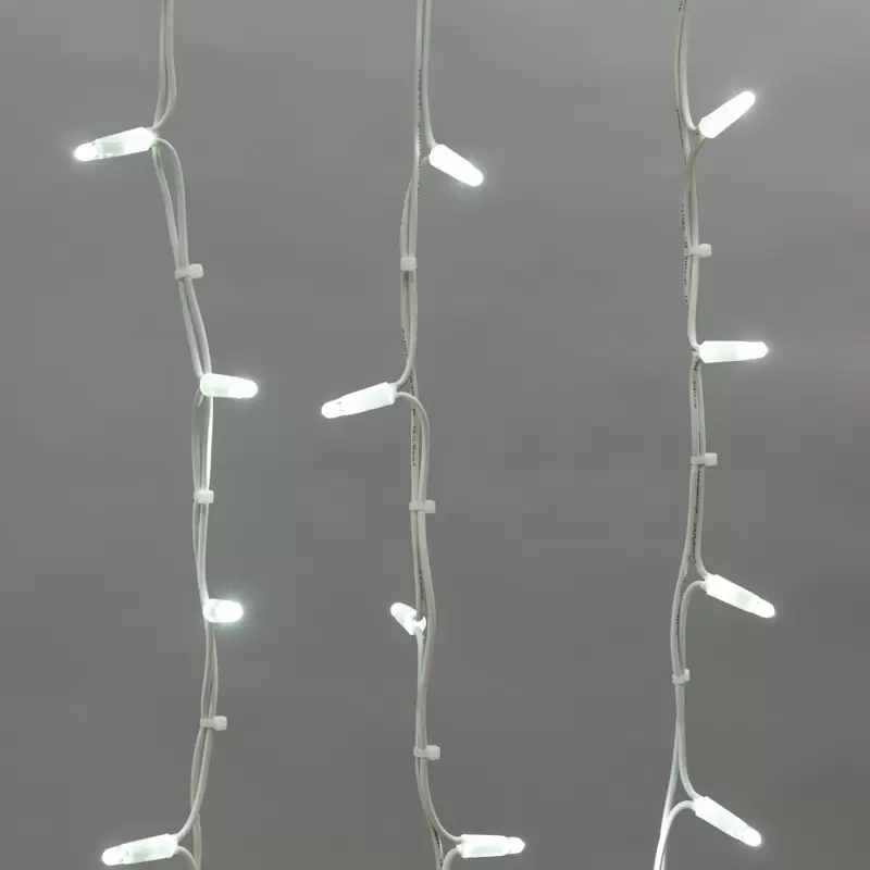Гирлянда светодиодная Бахрома (Айсикл), 4,0х0,6м, 128 LED БЕЛЫЙ, белый КАУЧУК 3,3 мм, IP67, постоянное свечение, 230В NEON-NIGHT (нужен шнур питания 315-001) в Самаре