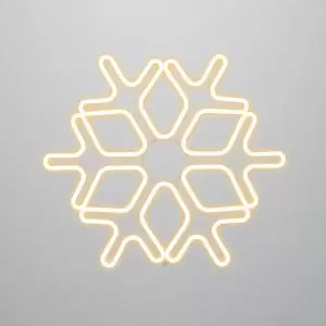 Фигура Снежинка из гибкого неона, 60х60 см, цвет свечения теплый белый NEON-NIGHT