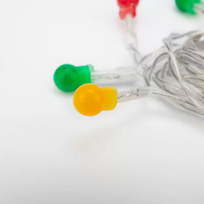Гирлянда светодиодная Шарики 1,5 м, 10 LED, прозрачный ПВХ, цвет свечения мультиколор, 2 х АА (батарейки не в комплекте) NEON-NIGHT в Самаре