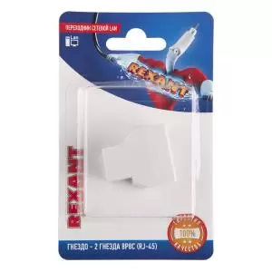Переходник сетевой LAN, гнездо 8Р8С (RJ-45) - 2 гнезда 8Р8С (RJ-45) REXANT  в Самаре