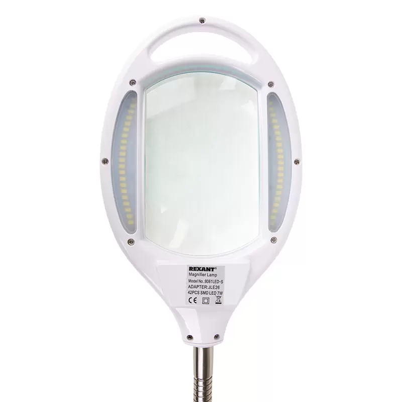 Лупа напольная 3D с подсветкой 42 SMD LED, 174х108мм, белая REXANT в Самаре