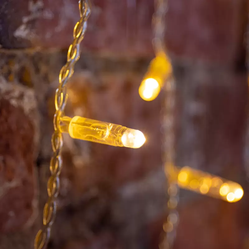 Гирлянда Светодиодный Дождь 2х1,5м, 300 LED ТЕПЛЫЙ БЕЛЫЙ, прозрачный ПВХ, IP65, эффект мерцания, 230В соединяется NEON-NIGHT (нужен шнур питания 303-500-1) в Самаре