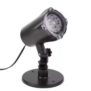 LED проектор, белые снежинки, 230В