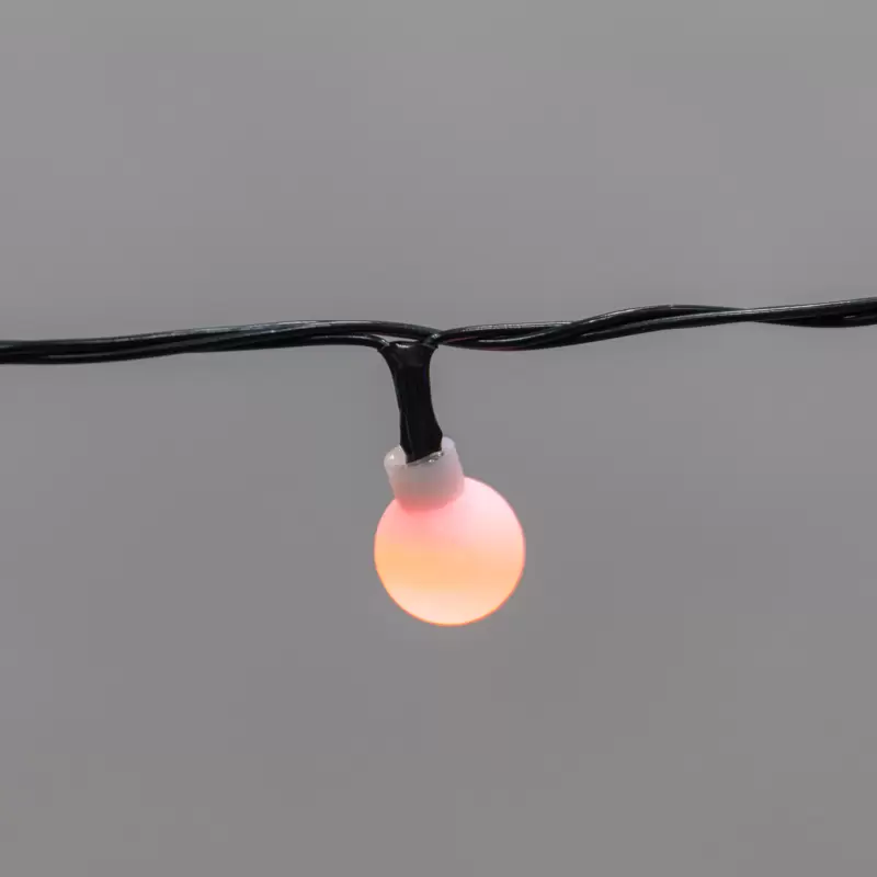 Гирлянда светодиодная Шарики 5м, 20LED, IP20, зеленый провод, свечение мульти (RG/RB), мигание, 230В NEON-NIGHT в Самаре