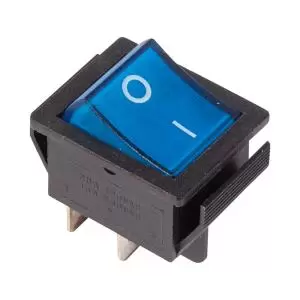 Выключатель клавишный 250V 16А (4с) ON-OFF синий с подсветкой (RWB-502, SC-767, IRS-201-1) REXANT  в Самаре