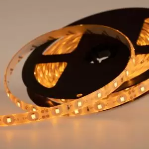 Лента светодиодная 12В, SMD2835, 60 LED/м, желтый, 8мм, 5м, IP65 LAMPER
