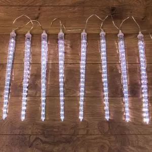 Гирлянда светодиодная Сосульки 230В, комплект 8шт х 42 см, 36x8 LED, не соединяются