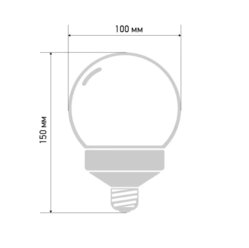 Лампа шар Е27 12 LED Ø100мм красная в Самаре
