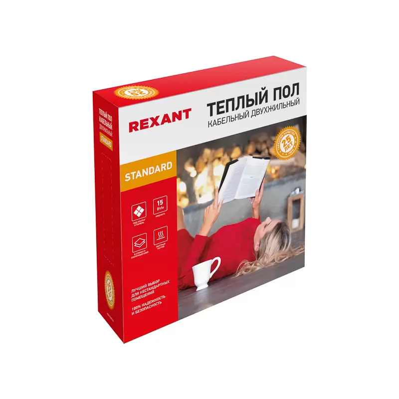Теплый пол Standard RND-50-750 750Вт, 50м, 4,7-6,3м² двухжильный REXANT в Самаре