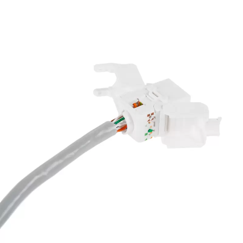 Модуль Keystone Jack RJ-45(8P8C) UTP, CAT 6, тип 180 градусов, самозажимной, белый REXANT в Самаре
