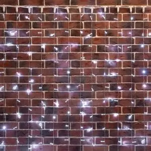Гирлянда Светодиодный Дождь 2х6м, 768 LED БЕЛЫЙ, прозрачный ПВХ, IP65, постоянное свечение, 230В соединяется NEON-NIGHT (нужен шнур питания 303-500-1)  в Самаре