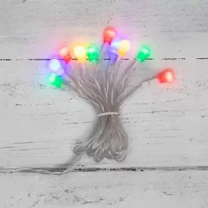 Гирлянда светодиодная Шарики 1,5 м, 10 LED, прозрачный ПВХ, цвет свечения мультиколор, 2 х АА (батарейки не в комплекте) NEON-NIGHT  в Самаре