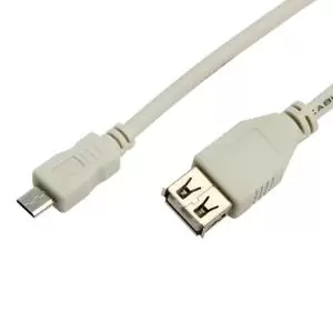 Кабель USB (шт. micro USB - гн. USB A) 0.2 метра, серый REXANT  в Самаре
