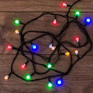 Гирлянда светодиодная Цветные Шарики 20 LED МУЛЬТИКОЛОР 2,8 метра  в Москве