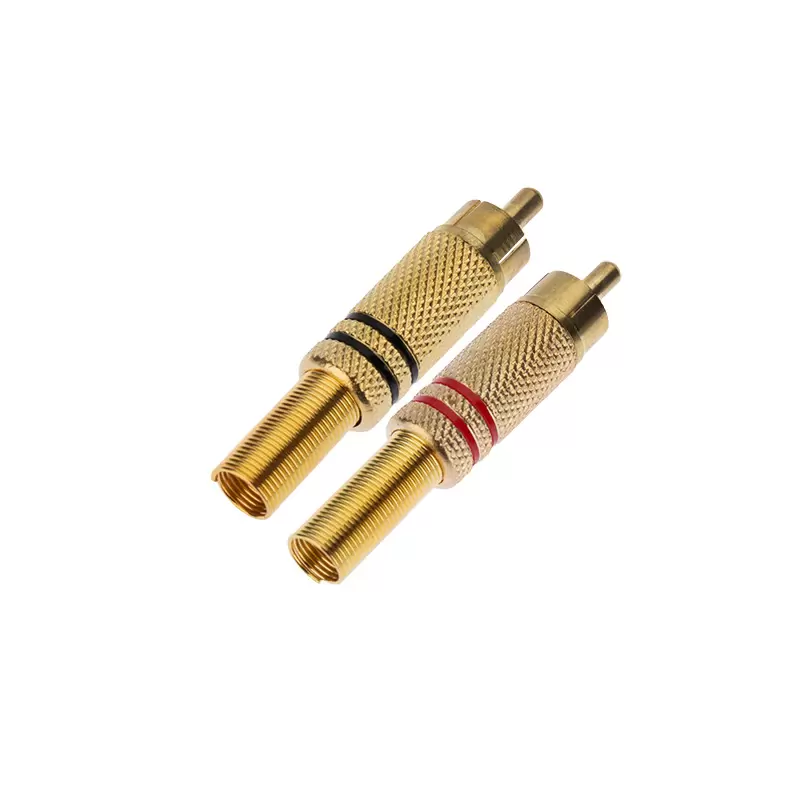 Разъем штекер RCA металл пайка черный/красный, Gold PROconnect в Самаре