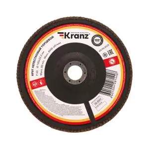 Круг лепестковый торцевой, P60, 180х22,2мм KRANZ