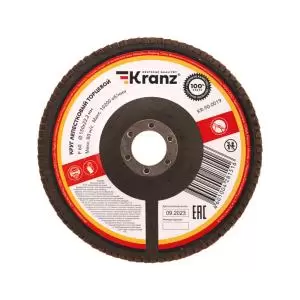 Круг лепестковый торцевой, P60, 150х22,2мм KRANZ