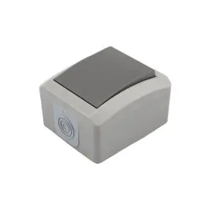 Переключатель проходной INDUSTRIAL IP54, о/у, серый KRANZ  в Самаре