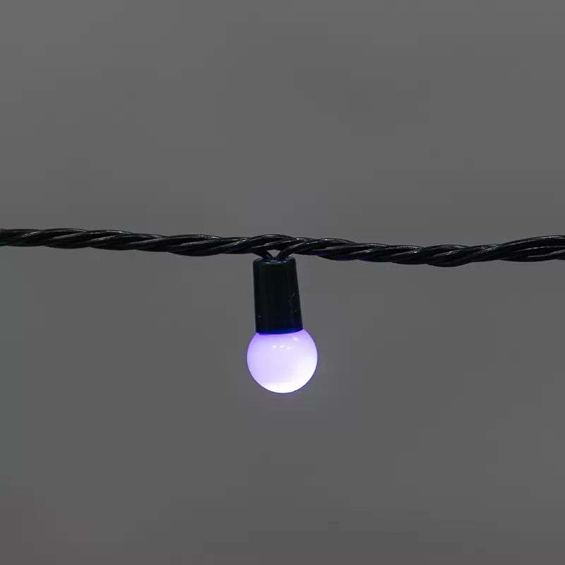 Гирлянда Мультишарики 20м, 200LED, диаметр 15мм, IP44, зеленый провод, свечение мульти (RG/RB), мигание, 230В NEON-NIGHT в Самаре