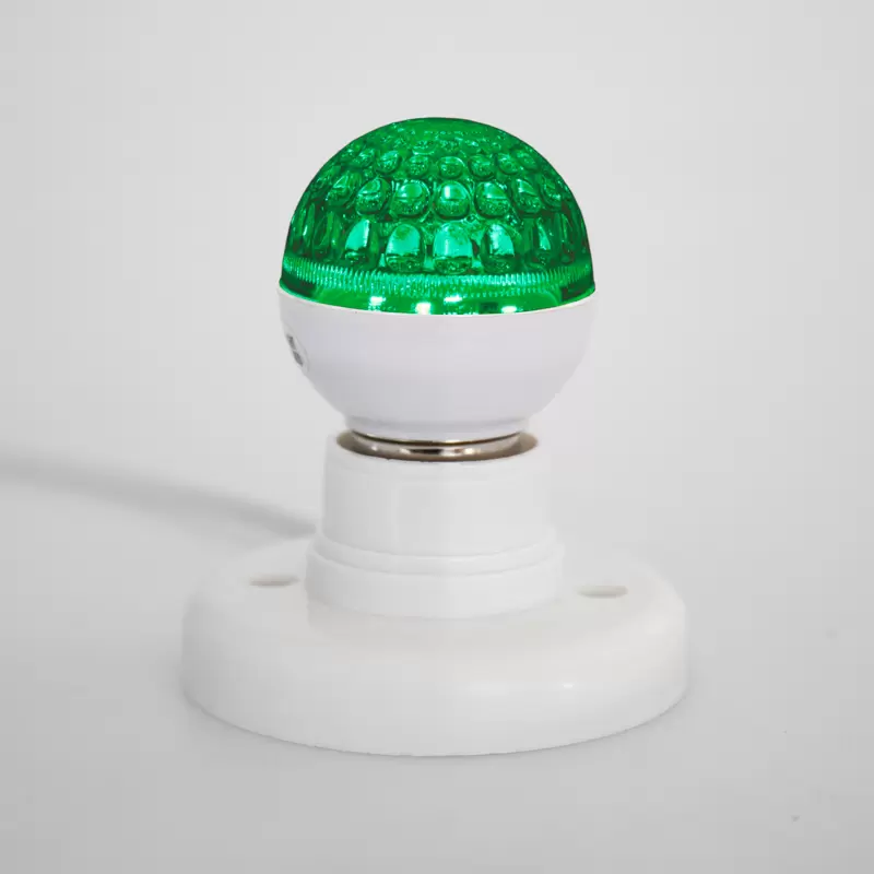 Лампа шар Е27 9 LED Ø50мм зеленая в Самаре