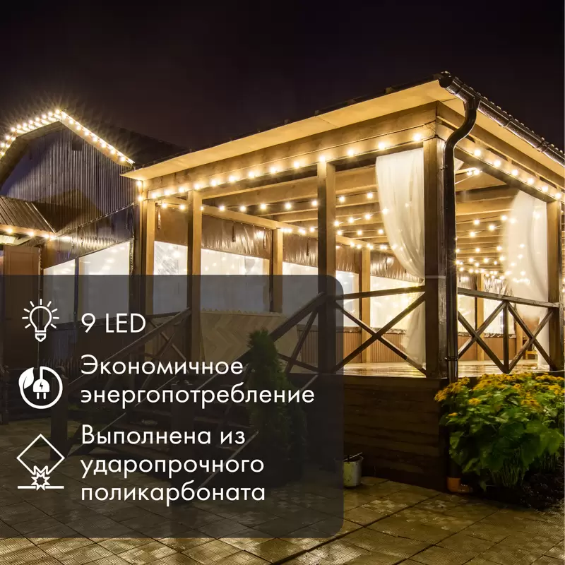 Лампа шар Е27 9 LED Ø50мм белая в Самаре