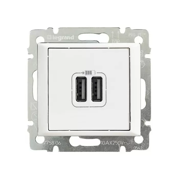 Valena.Зарядное устройство с 2-мя коннекторами USB  - 1500 мА - Белый  в Самаре