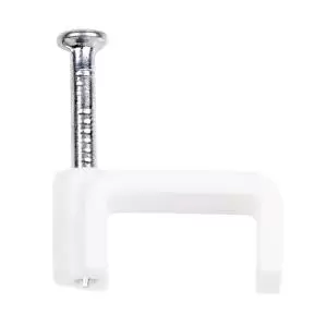 Крепеж кабеля плоский 14 х 7мм, белый (упак. 50шт) REXANT