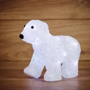 Акриловая светодиодная фигура Медвежонок 24х11х18 см, 4,5 В, 3 батарейки AA (не входят в комплект), 16 светодиодов NEON-NIGHT  в Самаре