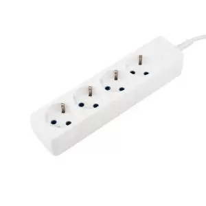 Удлинитель PROconnect 4 гнезда, 10 м, 3х0.75мм², с/з, белый