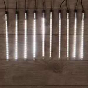 Гирлянда Тающие сосульки 24 В, комплект 10шт. х 30 см, шаг 100 см, 420 LED, белый, соединяются