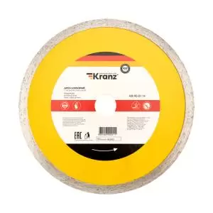 Диск алмазный отрезной сплошной 200x25,4/22,2x2x10мм KRANZ