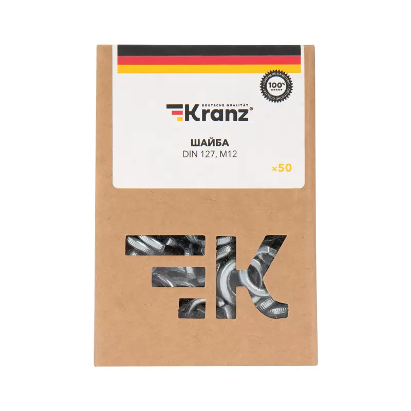 Шайба пружинная KRANZ DIN 127, M12, короб (50 шт./уп.) в Самаре
