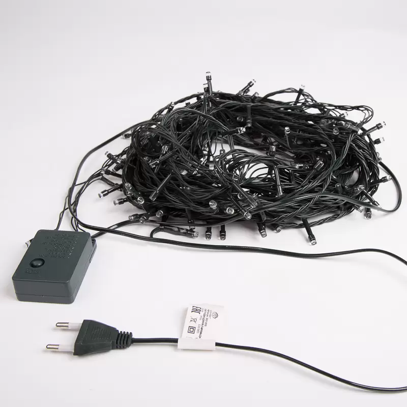Гирлянда Твинкл Лайт 15 м, темно-зеленый ПВХ, 120 LED, цвет ТЕПЛЫЙ БЕЛЫЙ в Самаре