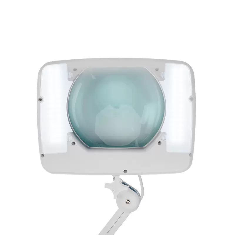 Лупа на струбцине квадратная 5D с подсветкой 60 SMD LED, сенсорный регулятор яркости, 190х157мм, белая REXANT в Самаре