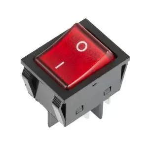 Выключатель клавишный 250V 25А (4с) ON-OFF красный с подсветкой (RWB-502) REXANT  в Самаре