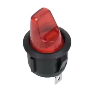 Выключатель клавишный круглый 12V 16А (3с) ON-OFF красный с подсветкой (RWB-224, SС-214) REXANT  в Самаре