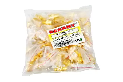 Переход гнездо F - штекер BNC GOLD REXANT в Самаре