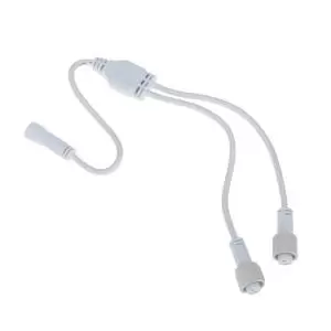 Разветвитель -Y для уличных гирлянд Professional (1 вход, 2 выхода) белый ПВХ  в Самаре