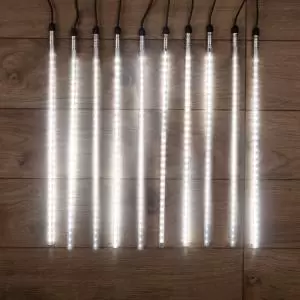 Гирлянда Тающие сосульки 24 В, комплект 10шт. х 50 см, шаг 100 см, 600 LED, белый, соединяются