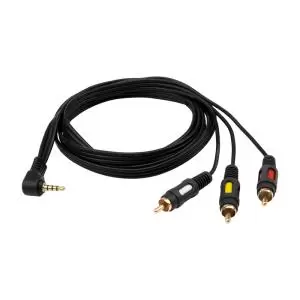 Шнур Стерео 3,5мм 4C - 3 RCA, 1,5м, Gold REXANT